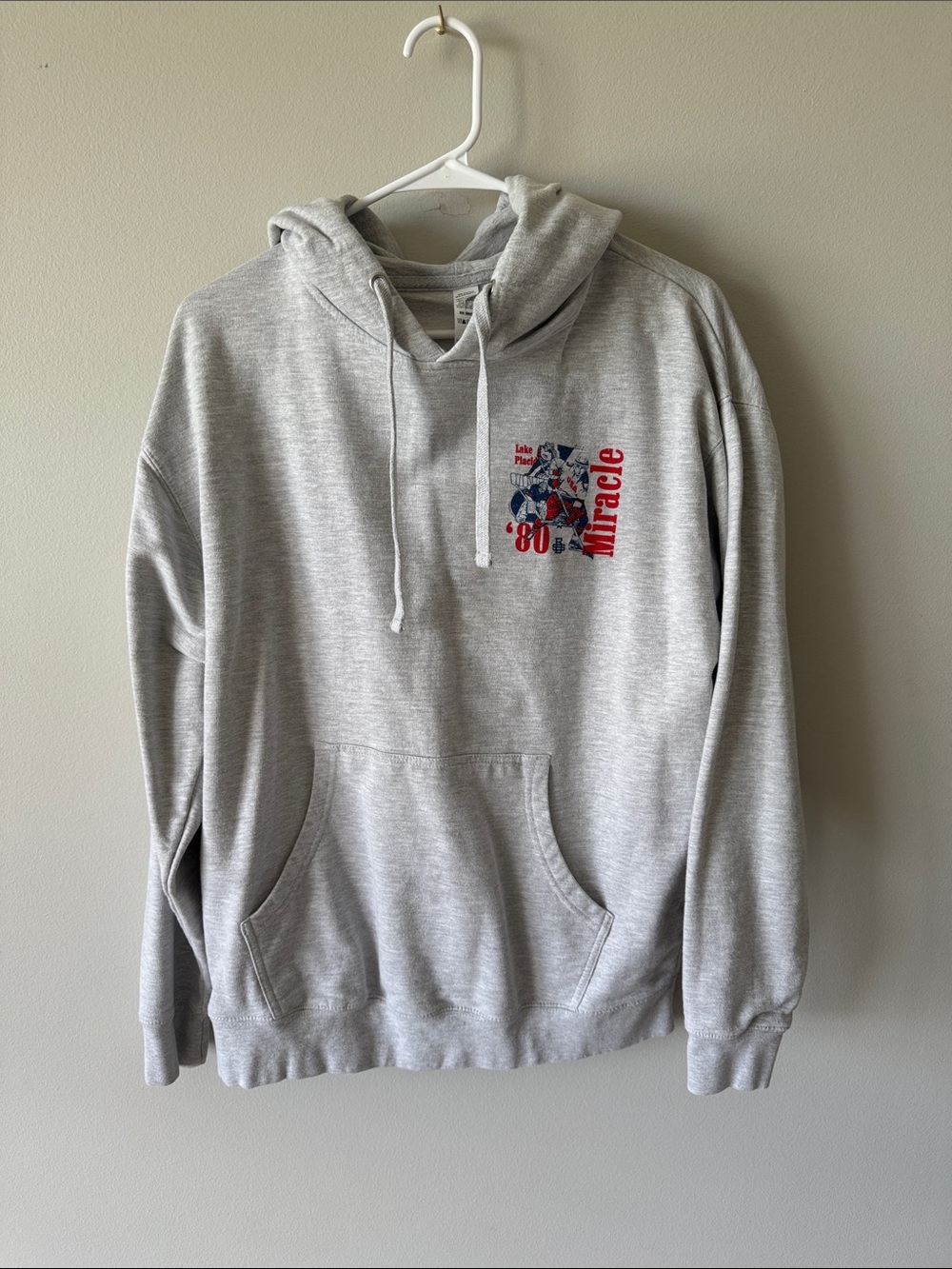 Light Gray 'Miracle' Graphic Pullover Hoodie
